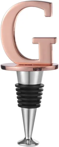 Miniatura 13 de Miicol Tapón para Botella de Vino, Tapón para Prosecco, Tapón de Vino de Oro Rosa, Tapón de Champán Personalizado, Tapón de Vino con Inicial, Regalo