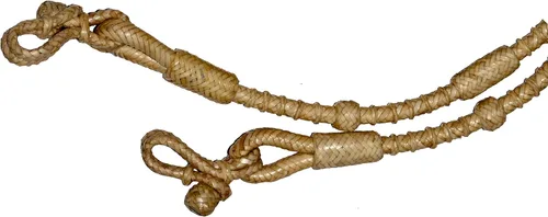 Miniatura 4 de Horse Western Tack - Cuerda trenzada a mano de 8.5 pies con piel natural sin procesar en nudos a juego, piel cruda, trenzada a mano, cuerda