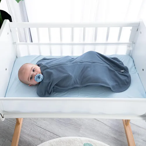 Miniatura 5 de Comfy Cubs Manta de envolver para bebé niña y niño, paquete de 2 Saco de dormir para recién nacido (S 0-3 meses, azul nómada, azul)