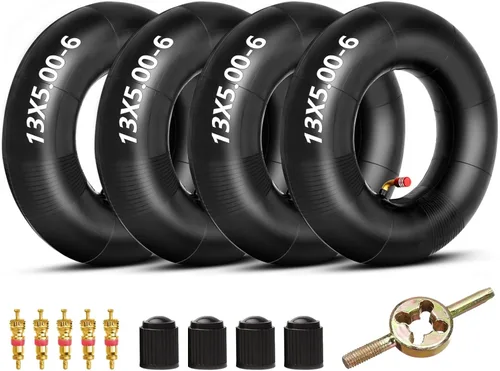 Miniatura 11 de FVRITO Tubo interior de 13 x 5.00-6 compatible con Razor Dirt Quad Versiones 1-18 Go Kart ATV Patio Tractor soplador de nieve, cortacésped, lavadora