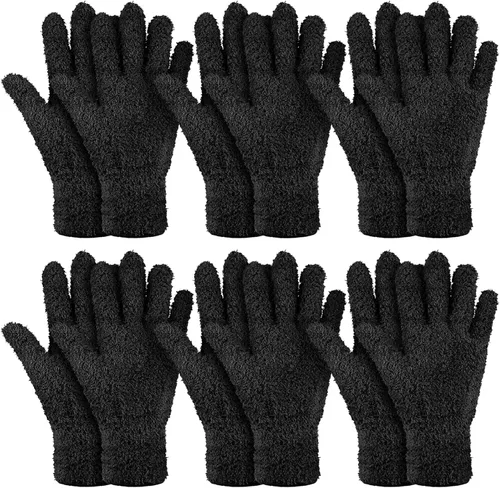 Miniatura 16 de Patelai 12 pares de guantes de microfibra para limpiar plantas de interior, persianas, muebles, casa (colores surtidos, medianos)