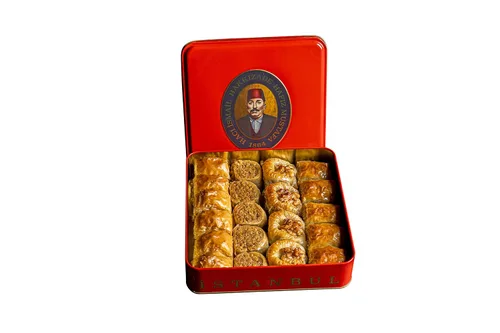 Miniatura 26 de Hafiz Mustafa 1864 Istanbul Baklava - Caja de pastelería - Bocadillos de postre de Baklava horneados hechos de hojas de masa filo fresca, pistacho