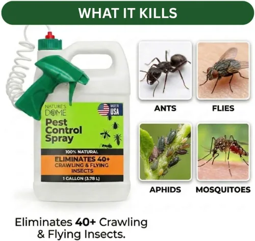 Miniatura 6 de Nature's Dome Spray de control de plagas de 1 galón, mata hormigas natural y repelente de insectos para uso en interiores y exteriores, espray