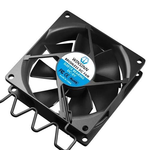 Miniatura 6 de WINSINN DC 3.150 in Ventilador USB 5V 8025 Rodamiento de bolas dual sin escobillas Enfriamiento 3.150 inx0.984 in 2PIN (paquete de 2 piezas)