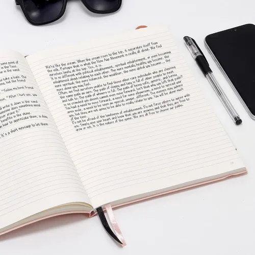 Miniatura 6 de Cuadernos B5 con rayas universitarias, paquete de 2 cuadernos grandes B5 con 376 páginas numeradas, papel rayado grueso de 3.53 oz/m², cubierta
