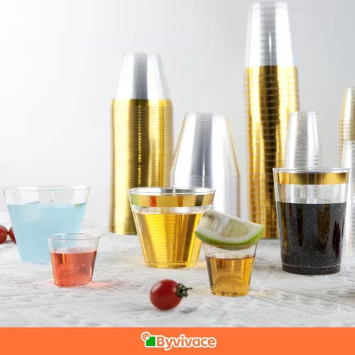 Miniatura 9 de Byvivace 1000 unidades de vasos de chupito de 1 oz de plástico duro transparente - Mini vasos de chupito para Tequila, Whisky, Vodka y Licor, Vaso