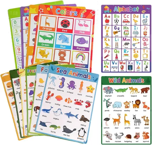 Miniatura 13 de Lachilly Primer Fun - Póster de aprendizaje - Perfecto para la educación de niños pequeños, actividades de aprendizaje de preescolar y jardín