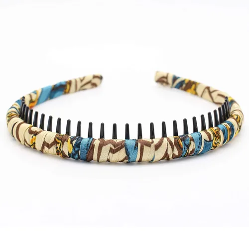 Miniatura 7 de JOBAND Diademas bohemias para mujer, bandas antideslizantes para el cabello, peine de dientes, accesorios para el cabello, aro de resina (4 piezas)