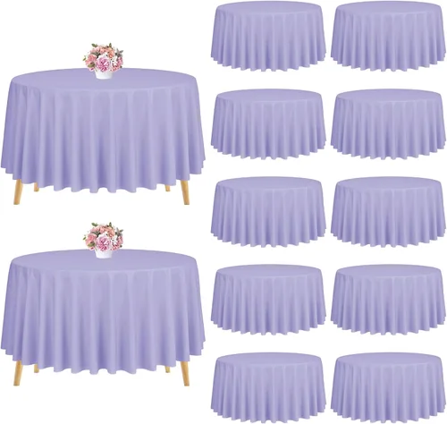 Miniatura 38 de Pesonlook - Paquete de 12 manteles rectangulares de 60 x 102 pulgadas, color beige, para mesas rectangulares de 6 pies, mantel de tela lavable