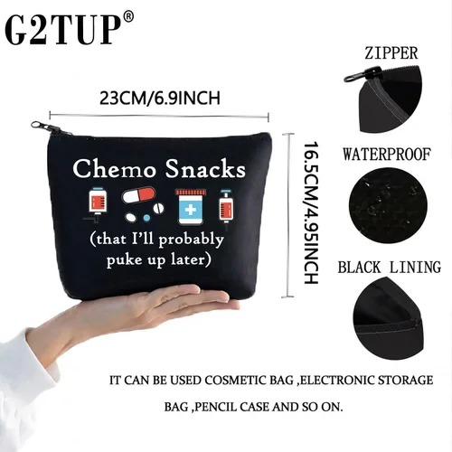 Miniatura 2 de G2TUP Divertidos bocadillos de quimioterapia bolsa de quimioterapia paquete de cuidado de quimioterapia para mujeres guerreras