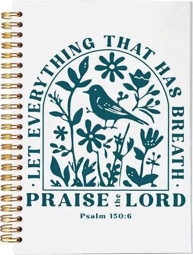 Miniatura 15 de VNWEK Escritura de la Biblia Mateo 5:3-16 Bendito es el pobre en espíritu Huellas de Dios Cuaderno de espiral con diario de 5.5 x 8.3 pulgadas