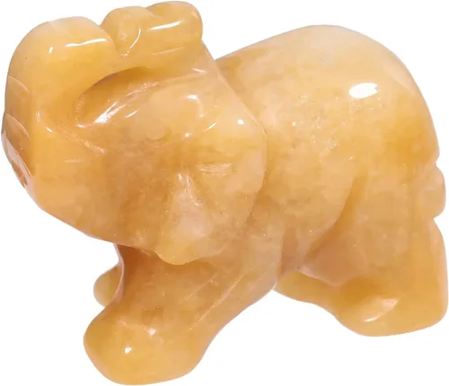 Miniatura 16 de Estatua de cristal de elefante tallada a mano, escultura de animal guardián de oficina en casa, decoración de 1.5 pulgadas, obsidiana negra