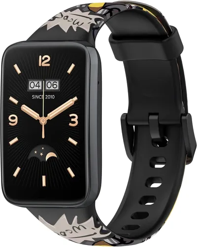 Miniatura 4 de Lijinlan Bandas de repuesto compatibles con Xiaomi Mi Band 7 Pro Strap mujeres hombres, impresión colorida linda piel floral suave flexible silicona