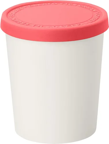 Miniatura 7 de Tovolo Sweet Treat - Recipiente reutilizable para helado casero, color rosa, recipientes apilables de almacenamiento de 1 cuarto de galón con tapas