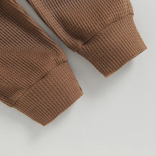 Miniatura 5 de Ropa para bebé niño pequeño, sudadera de manga larga con cuello redondo, pantalones casuales, 2 piezas, traje de otoño e invierno