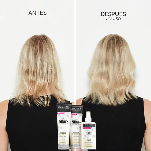 Miniatura 4 de John Frieda ULTRAfiller+ Acondicionador Espesante, Acondicionador Fortalecedor para Cabello Dañado o Fino, Infundido con Biotina y Ácido Hialurónico