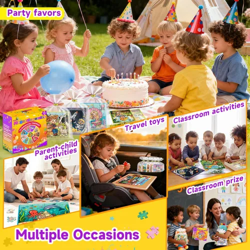 Miniatura 9 de Paquete de 12 recuerdos de fiesta de Pascua para niños, libros de rompecabezas magnéticos a granel para niños pequeños de 3 a 5 años y niños de 4 a