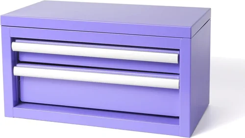 Mini caja de herramientas de acero con cajones, pequeña caja de herramientas para organizador de almacenamiento de artículos pequeños, organizador