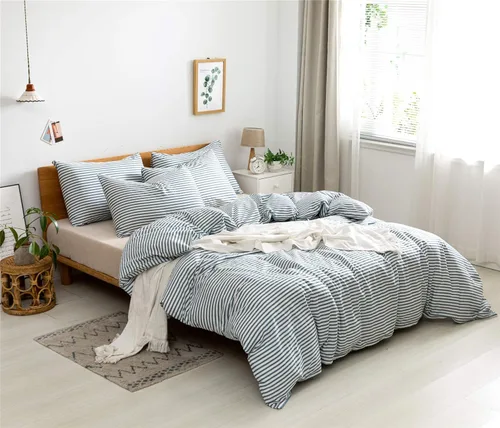 Miniatura 3 de JELLYMONI - Juego de cama de algodón suave y lujoso, tamaño individual, queen y king (fundas de edredón y de almohadas) (no incluye edredón)