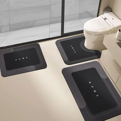 Miniatura 19 de Housego Tapete mágico de baño absorbente, alfombra de secado rápido, tapete mágico de baño antideslizante, alfombra de piso con respaldo de goma