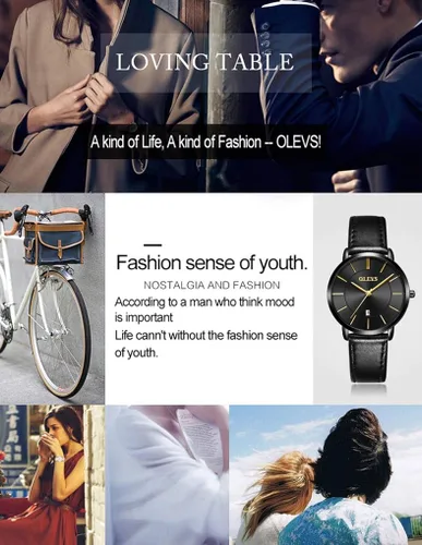 Miniatura 6 de OLEVS Reloj de pulsera para mujer, reloj de pulsera para mujer, impermeable, delgado, minimalista, casual, simple, de cuarzo, analógico