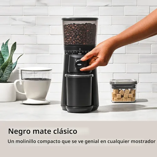 Miniatura 7 de OXO Brew - Molinillo de muelas cónicas - Negro mate, muelas de acero inoxidable, molienda inteligente automática de un toque