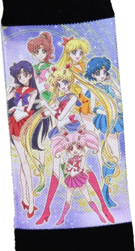 Miniatura 3 de Bioworld Sailor Moon - Calcetines deportivos de manga para hombre, diseño de Sailor Moon Crystal a media pantorrilla, calcetines deportivos, Multi