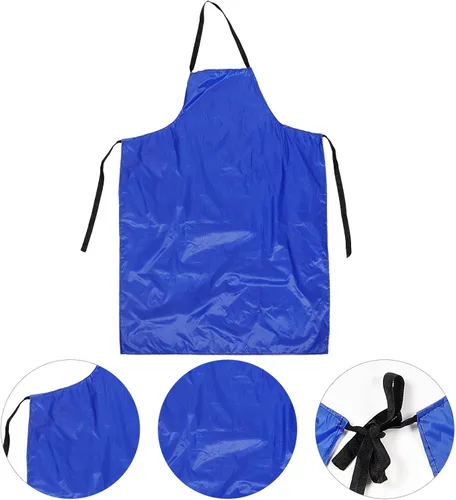Miniatura 7 de DOITOOL Waterproof Dishwashing Apron with Sleeve Large Blue Oil-resistant Kitchen Cleaning Apron for Home and Professional Use