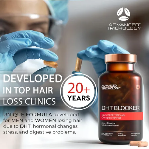 Miniatura 3 de DHT Blocker - Suplemento para el crecimiento del cabello para adelgazamiento genético para hombres y mujeres Aprobado* por la Asociación Americana