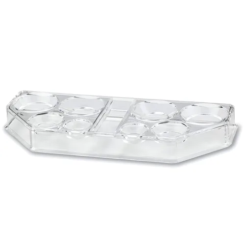 Miniatura 3 de Organizador de acrílico para esponjas de maquillaje y espacio de secado, con 9 compartimentos, sirve para todas las marcas, de byAlegory