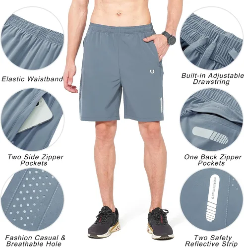 Miniatura 5 de NORTHYARD - Pantalones cortos deportivos para correr para hombres, ligeros, de secado rápido, 7, 5 o 9 pulgadas, para senderismo, deportes, gimnasio