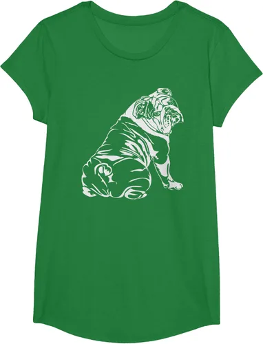 Miniatura 80 de Gracioso Bulldog Inglés playera perro Hund playera regalo, Azul (Heather blue)