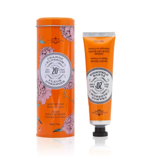 Miniatura 7 de La Chatelaine Crema de manos de manteca de karité, fabricada en Francia, ingredientes naturales y orgánicos, 70ml / 2.3 oz, lata de regalo, dulce