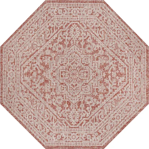 Miniatura 74 de Eyely BMS101D-28 - Alfombra de pasillo con textura de medallón de Santa Mónica Slesi, para interiores y exteriores, estilo costero, bohemio, Gris