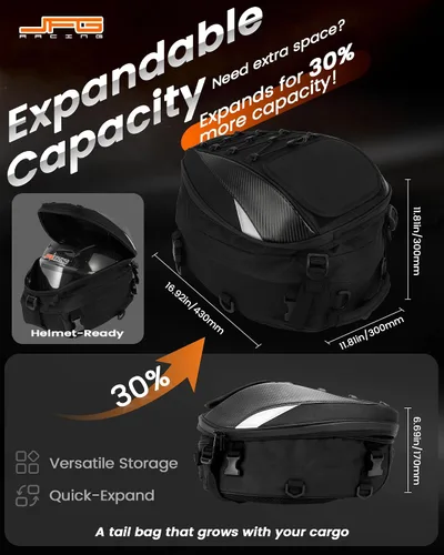 Miniatura 4 de Bolsa de asiento para motocicleta, doble uso, impermeable, bolsa de almacenamiento, bolsa para guardar el casco