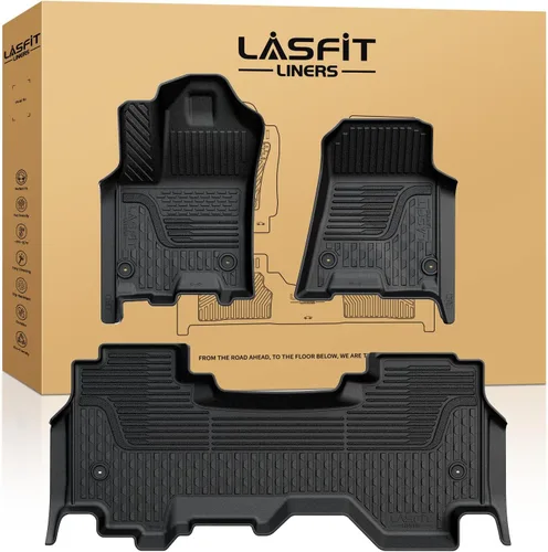 Miniatura 16 de LASFIT - Alfombrillas para Ram 1500 2019-2024 Cabina Tripulación con Cubo de Almacenamiento Bajo el Asiento Trasero