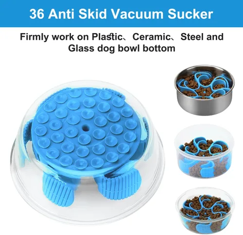 Miniatura 5 de Anipaw Cuencos Comederos Lentos para Perros de Silicona en Espiral Inserto de Comedero para Alimentos para Mascotas para Reducir la Velocidad