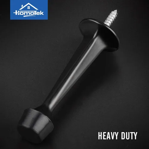 Miniatura 3 de HOMOTEK - Paquete de 12 topes de puerta rígidos sólidos resistentes con punta de goma suave, tope de puerta de zinc fundido para proteger la pared