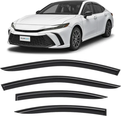 CLIM ART - Protectores de lluvia increíblemente duraderos para Toyota Camry 2025-2026 Sedán, deflectores de ventana originales con cinta adhesiva,