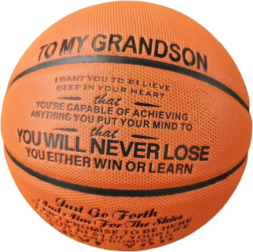 Balón de Baloncesto Grabado para Interior y Exterior para Hijo, Nieto, Hija - Regalo Personalizado de Baloncesto, Regalo de Navidad y Cumpleaños