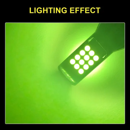 Miniatura 6 de 2 bombillas LED H8 H9 H11 antiniebla de limón verde, 24 LED 3030 chips superbrillantes, bombillas LED de repuesto DRL para automóviles, camiones