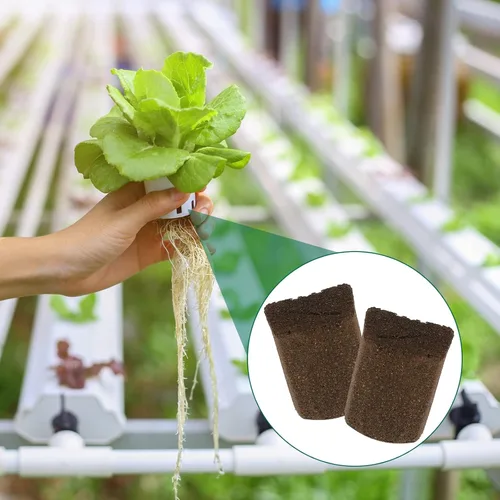 Miniatura 6 de Amyhill Esponjas hidropónicas, cápsulas de iniciación de crecimiento, tapones de esponja de crecimiento orgánico para cultivo de clonación
