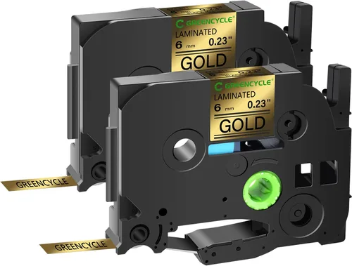 Miniatura 22 de GREENCYCLE TZe-111 - Cinta adhesiva transparente laminada de 0.23 pulgadas compatible con Brother P-Touch TZ-111 TZe111, cinta negra sobre