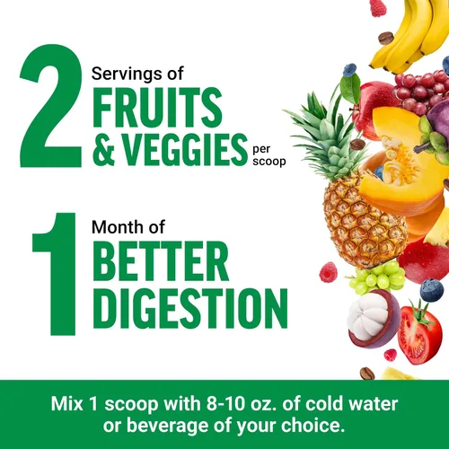 Miniatura 5 de Force Factor Smarter Greens Superfoods en polvo para apoyar la digestión, la salud intestinal, la hinchazón, polvo de verduras con probióticos