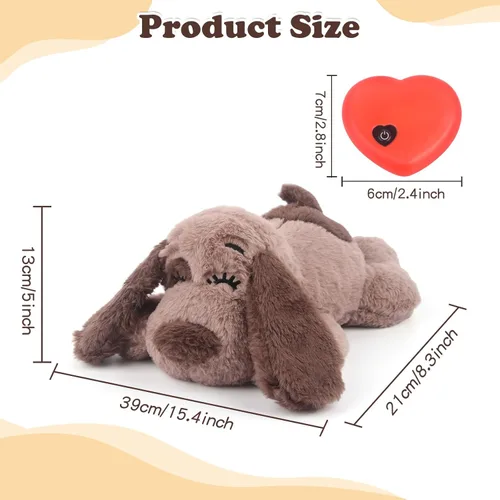 Miniatura 3 de BEVERLYSHARK Beverly Shark Juguete de latido del corazón para cachorros, ayuda para aliviar la ansiedad de los perros, juguete de entrenamiento