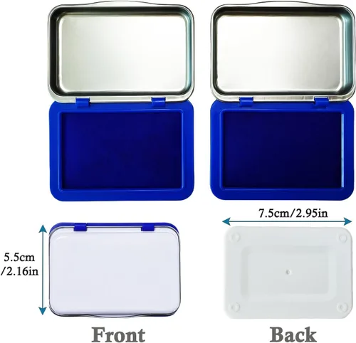 Miniatura 2 de 2 almohadillas de tinta para sello de fecha de huevo, 2.95 x 2.16 pulgadas, para huevos frescos (azul)
