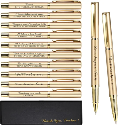 Miniatura 9 de Seajan Juego de 20 bolígrafos de regalo de fin de año escolar con cajas de agradecimiento, regalos inspiradores para profesores, bolígrafos de tinta
