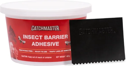 Miniatura 9 de Catchmaster Barrera de insectos para bandear árboles, cubeta de 15 onzas, trampas para hormigas y moscas de linternas, trampa adhesiva para insectos