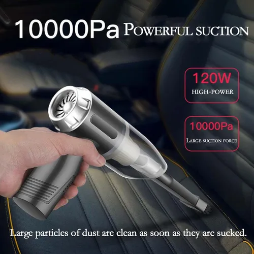 Miniatura 5 de El mini aspirador de coche 3 en 1 tiene una súper succión de 10000 PA y 120 W de alta potencia. La aspiradora portátil de mano se puede utilizar