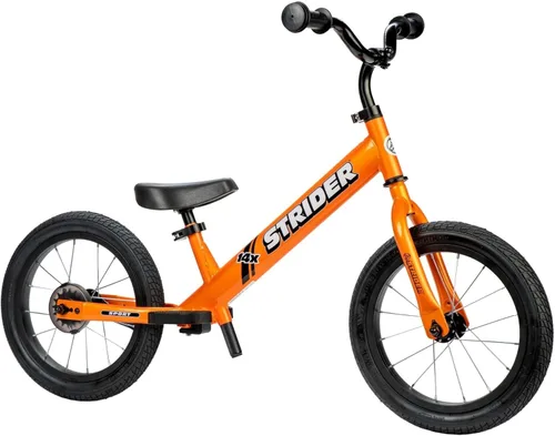 Miniatura 11 de Strider 14x - Bicicleta de equilibrio para niños de 3 a 7 años - Incluye agarres personalizados, asiento acolchado, reposapiés de rendimiento